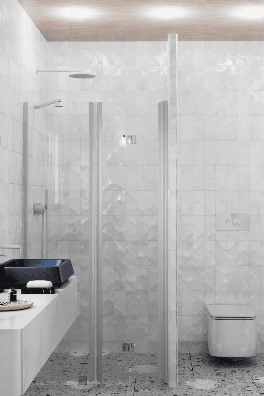 Alcove shower screen Hietakari Infinia 238, fixed wall + folding door – 4