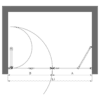 Alcove shower screen Hietakari Infinia 238, fixed wall + folding door – 2