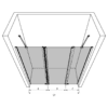 Alcove shower screen Hietakari Infinia 239 – 3D drawing Alcove shower screen Hietakari Infinia 239 – 3D drawing