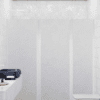 Alcove shower screen Hietakari Infinia 239, white frame, Chinchilla patterned glass Alcove shower screen Hietakari Infinia 239, white frame, Chinchilla patterned glass