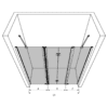 Alcove shower screen Hietakari Infinia 240 – 3D drawing Alcove shower screen Hietakari Infinia 240 – 3D drawing