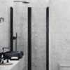 Alcove shower screen Hietakari Infinia 241, black frame, clear glass Alcove shower screen Hietakari Infinia 241, hinged door + hinged door – 5