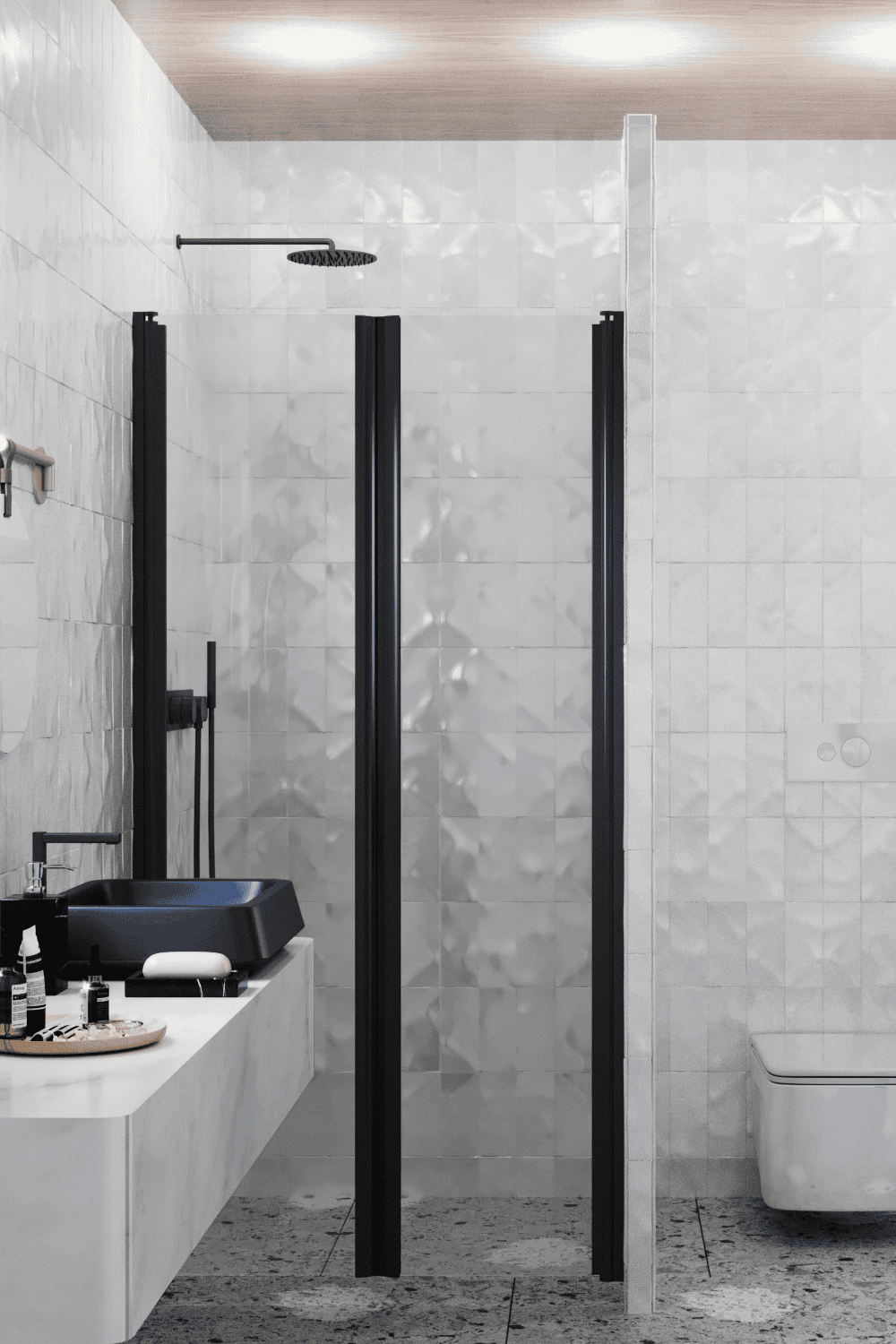 Alcove shower screen Hietakari Infinia 241, hinged door + hinged door – 5