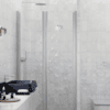 Alcove shower screen Hietakari Infinia 242, aluminium frame, clear glass Alcove shower screen Hietakari Infinia 242, hinged door + folding door – 4