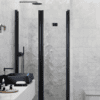 Alcove shower screen Hietakari Infinia 242, black frame, clear glass Alcove shower screen Hietakari Infinia 242, hinged door + folding door – 5
