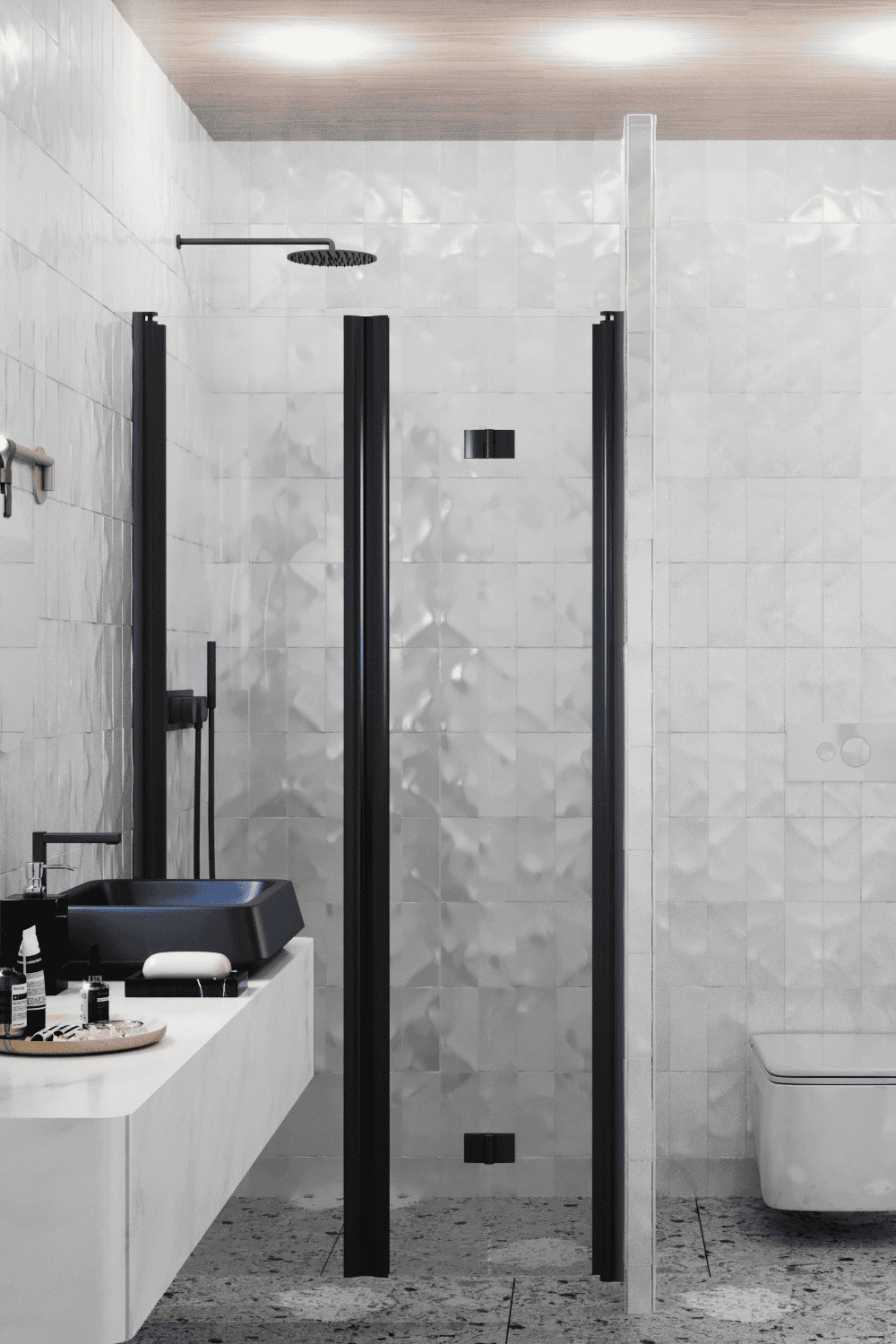 Alcove shower screen Hietakari Infinia 242, hinged door + folding door – 5