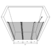 Alcove shower screen Hietakari Infinia 243 – 3D drawing Alcove shower screen Hietakari Infinia 243 – 3D drawing