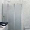 Alcove shower screen Hietakari Infinia 243, aluminium frame, satin frosted glass Alcove shower screen Hietakari Infinia 243, aluminium frame, satin frosted glass