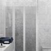 Alcove shower screen Hietakari Infinia 243, white frame, grey tinted glass Alcove shower screen Hietakari Infinia 243, white frame, grey tinted glass