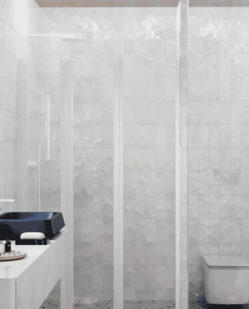 Alcove shower screen Hietakari Infinia 243, hinged door + hinged door with fixed part