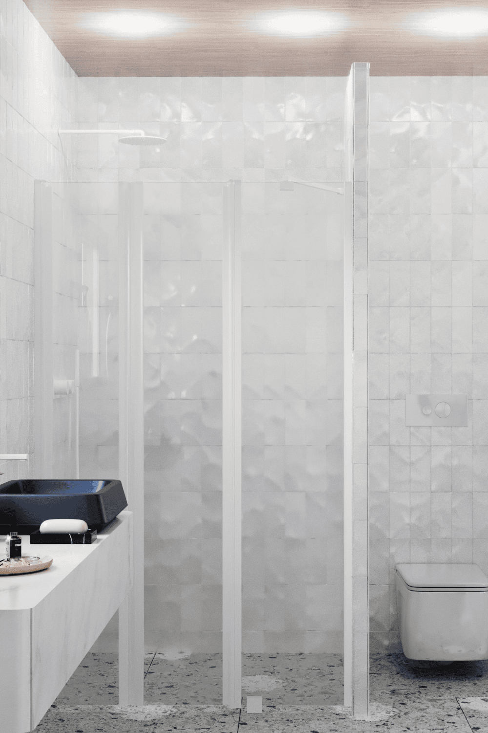 Alcove shower screen Hietakari Infinia 243, hinged door + hinged door with fixed part
