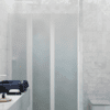 Alcove shower screen Hietakari Infinia 243, white frame, satin frosted glass Alcove shower screen Hietakari Infinia 243, white frame, satin frosted glass