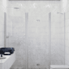 Alcove shower screen Hietakari Infinia 244, aluminium frame, clear glass Alcove shower screen Hietakari Infinia 244, hinged door + folding door with fixed part – 4