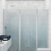 Alcove shower screen Hietakari Infinia 244, aluminium frame, satin frosted glass Alcove shower screen Hietakari Infinia 244, aluminium frame, satin frosted glass