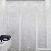 Alcove shower screen Hietakari Infinia 244, white frame, clear glass Alcove shower screen Hietakari Infinia 244, hinged door + folding door with fixed part