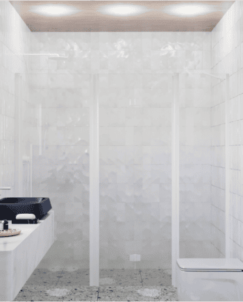 Alcove shower screen Hietakari Infinia 244, hinged door + folding door with fixed part