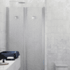 Alcove shower screen Hietakari Infinia 245, aluminium frame, Chinchilla patterned glass Alcove shower screen Hietakari Infinia 245, aluminium frame, Chinchilla patterned glass