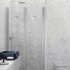 Alcove shower screen Hietakari Infinia 245, aluminium frame, clear glass Alcove shower screen Hietakari Infinia 245, aluminium frame, clear glass