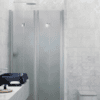 Alcove shower screen Hietakari Infinia 245, aluminium frame, satin frosted glass Alcove shower screen Hietakari Infinia 245, aluminium frame, satin frosted glass