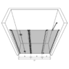 Alcove shower screen Hietakari Infinia 246 – 3D drawing Alcove shower screen Hietakari Infinia 246 – 3D drawing