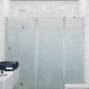 Alcove shower screen Hietakari Infinia 246, aluminium frame, satin frosted glass Alcove shower screen Hietakari Infinia 246, aluminium frame, satin frosted glass