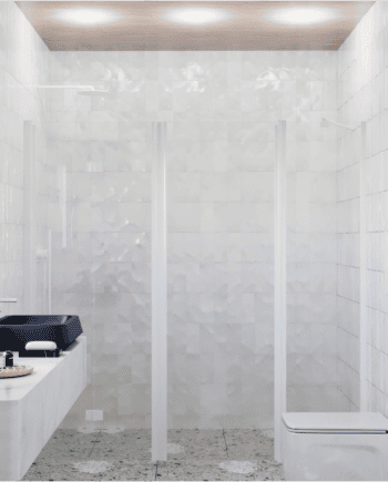 Alcove shower screen Hietakari Infinia 246, folding door + hinged door with fixed part