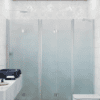 Alcove shower screen Hietakari Infinia 247, aluminium frame, satin frosted glass Alcove shower screen Hietakari Infinia 247, aluminium frame, satin frosted glass