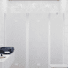 Alcove shower screen Hietakari Infinia 247, white frame, Chinchilla patterned glass Alcove shower screen Hietakari Infinia 247, white frame, Chinchilla patterned glass
