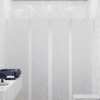 Alcove shower screen Hietakari Infinia 248, white frame, Chinchilla patterned glass Alcove shower screen Hietakari Infinia 248, white frame, Chinchilla patterned glass