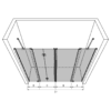 Alcove shower screen Hietakari Infinia 249 – 3D drawing Alcove shower screen Hietakari Infinia 249 – 3D drawing