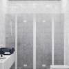 Alcove shower screen Hietakari Infinia 250, white frame, grey tinted glass Alcove shower screen Hietakari Infinia 250, white frame, grey tinted glass