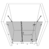 Alcove shower screen Hietakari Vetro 523 – 3D drawing Alcove shower screen Hietakari Vetro 523 – 3D drawing