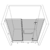 Alcove shower screen Hietakari Vetro 524 – 3D drawing
