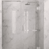 Alcove shower screen Hietakari Vetro 524, chrome fittings, clear glass