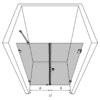 Alcove shower screen Hietakari Vetro 531 – 3D drawing