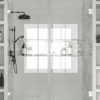 Alcove shower screen Hietakari Vetro 531, Cocoa fittings, clear glass