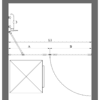 Alcove shower screen Hietakari Vetro 531 – dimension drawing