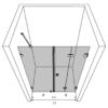 Alcove shower screen Hietakari Vetro 532 – 3D drawing