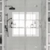 Alcove shower screen Hietakari Vetro 532, chrome fittings, clear glass
