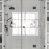 Alcove shower screen Hietakari Vetro 533, black fittings, clear glass Alcove shower screen Hietakari Vetro 533, black fittings, clear glass