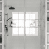 Alcove shower screen Hietakari Vetro 534, chrome fittings, clear glass