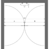 Alcove shower screen Hietakari Vetro 534 – dimension drawing