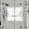 Alcove shower screen Hietakari Vetro 535, black fittings, clear glass Alcove shower screen Hietakari Vetro 535, black fittings, clear glass
