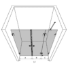 Alcove shower screen Hietakari Vetro 536 – 3D drawing Alcove shower screen Hietakari Vetro 536 – 3D drawing