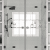 Alcove shower screen Hietakari Vetro 537, black fittings, clear glass Alcove shower screen Hietakari Vetro 537, black fittings, clear glass