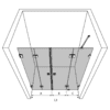 Alcove shower screen Hietakari Vetro 538 – 3D drawing