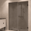 Alcove shower screen Hietakari Vetro 549, Cocoa fittings, grey tinted glass Alcove shower screen Hietakari Vetro 549, Cocoa fittings, grey tinted glass