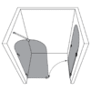 Alcove shower screen Hietakari Vetro 564 – 3D drawing Alcove shower screen Hietakari Vetro 564 – 3D drawing