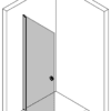 Hinged shower door Hietakari Forma 302 – view 3 Hinged shower door Hietakari Forma 302 – 3