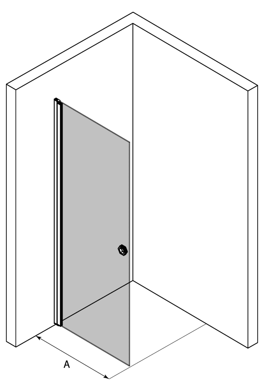 Hinged shower door Hietakari Forma 302 – 3